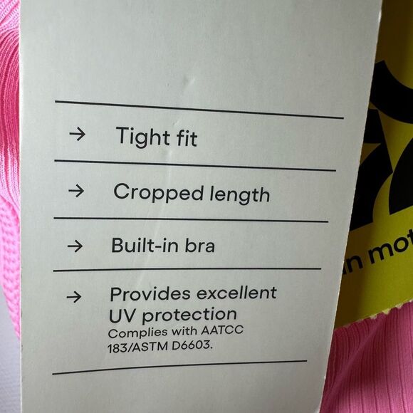 All In Motion Berry Pink Bubblegum Crop Tank Built in Bra Girl's SMALL (6-7) NWT - Picture 7 of 10